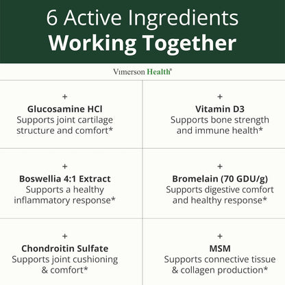 Glucosamine Chondroitin & Vitamin D3 2000IU for Joint Support - 120 Tablets