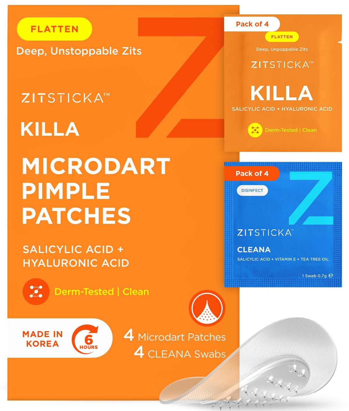 ZitSticka Killa Kit Microdart Pimple Patch For Face, Fast-Acting, 8 Count