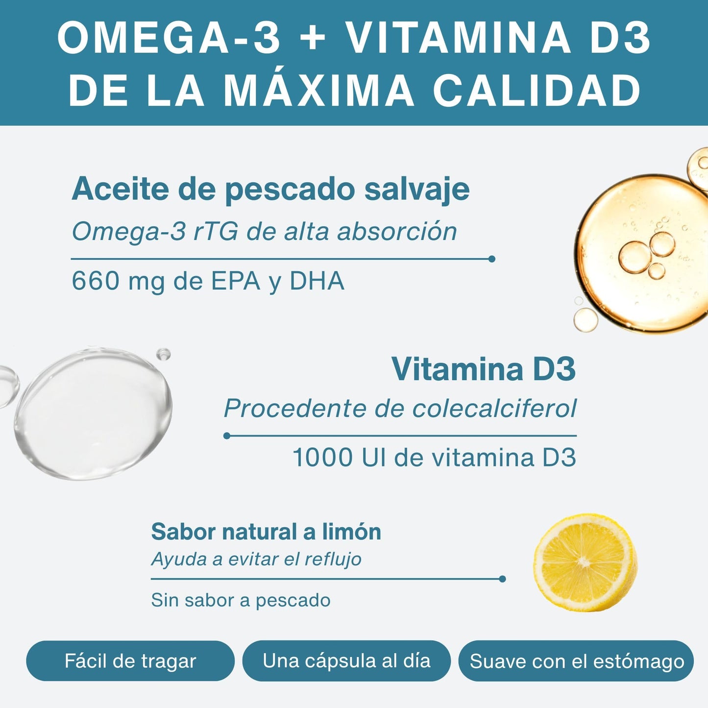 Igennus Advanced rTG Omega-3 IFOS Certified Wild Fish Oil & Vitamin D3, 1-a-Day, Fatty Acids EPA & DHA, Fast-Acting Triglyceride Form, Ultra Pure & Non-GMO, 60 Softgels