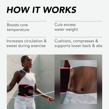 Sports Research Sweet Sweat Waist Trimmer Get More from Your Workout - Medium