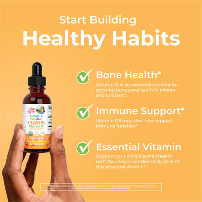 MARYRUTH'S Vitamin D3 Liquid Drops | Megadose 4000 IU | USDA Organic Liquid Vitamin D Spray for Adults & Kids | Immune Support & Bone Health | Vegan | Gluten Free | Non-GMO | 30 Servings
