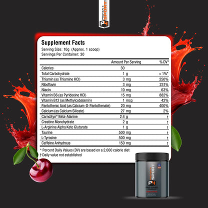 Proven4 Pre Workout Powder for Men and Women with Creatine - Beta Alanine - Caffeine