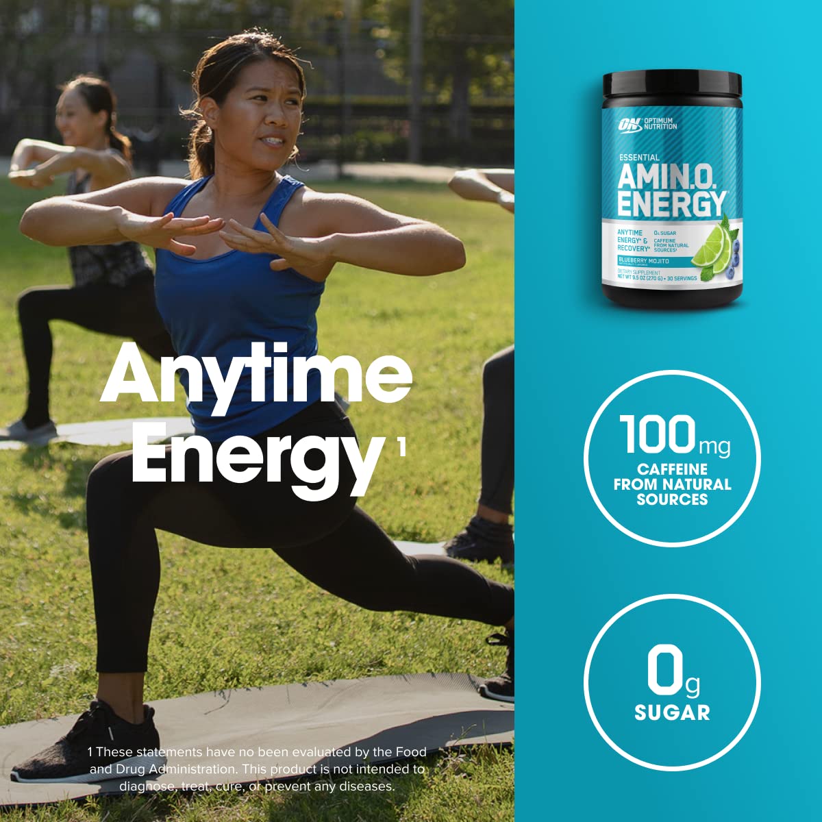 Optimum Nutrition Amino Energy - Pre Workout with Green Tea, BCAA, Amino Acids
