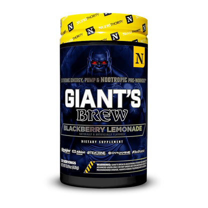 Nutrithority - Giant's Brew Pre Workout Powder, Blackberry Lemonade