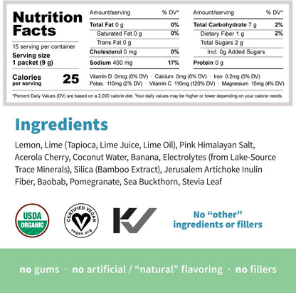Sprout Living, Colorfuel Hydration Powder Drink Mix, Organic Superfoods + Adaptogens | Hydration Support & Recovery, Electrolytes, Himalayan Pink Salt, Coconut Water, Lemon Citrus Flavor (25 servings)