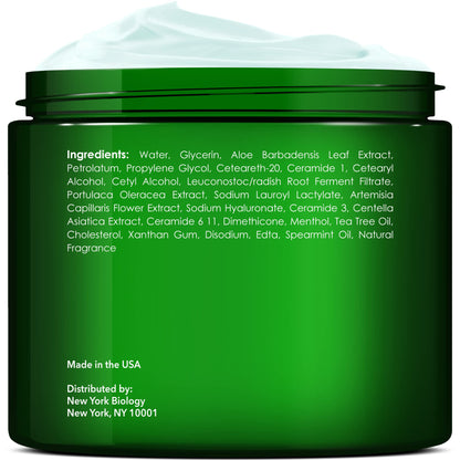 New York Biology Tea Tree Oil Foot Cream for Dry Cracked Feet, Athletes Foot, Nail Fungus