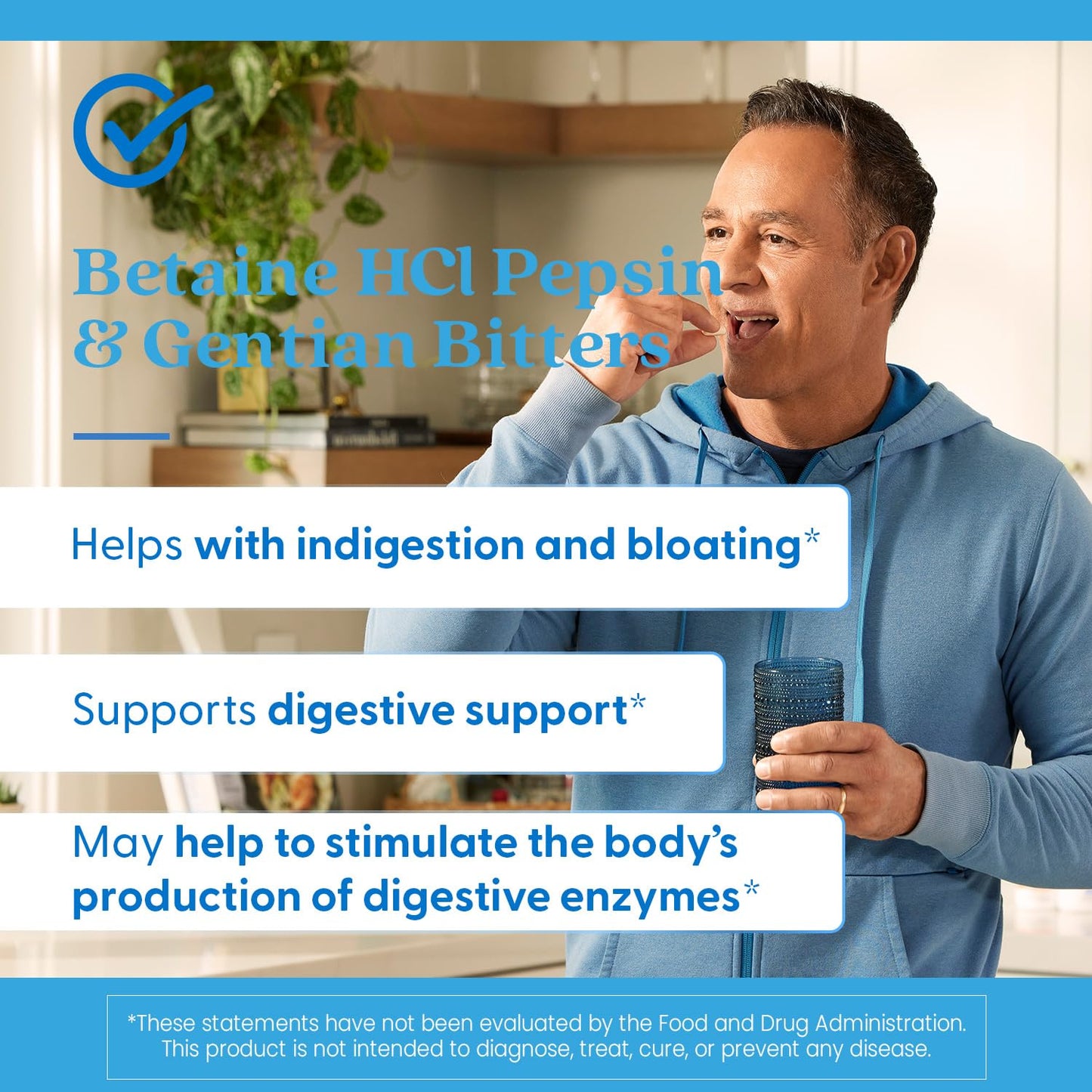 Doctor's Best Betaine HCI Pepsin & Gentian Bitters, Digestive Enzymes for Protein Breakdown & Absorption, Non-GMO, Gluten Free, 120 Caps, Original Version