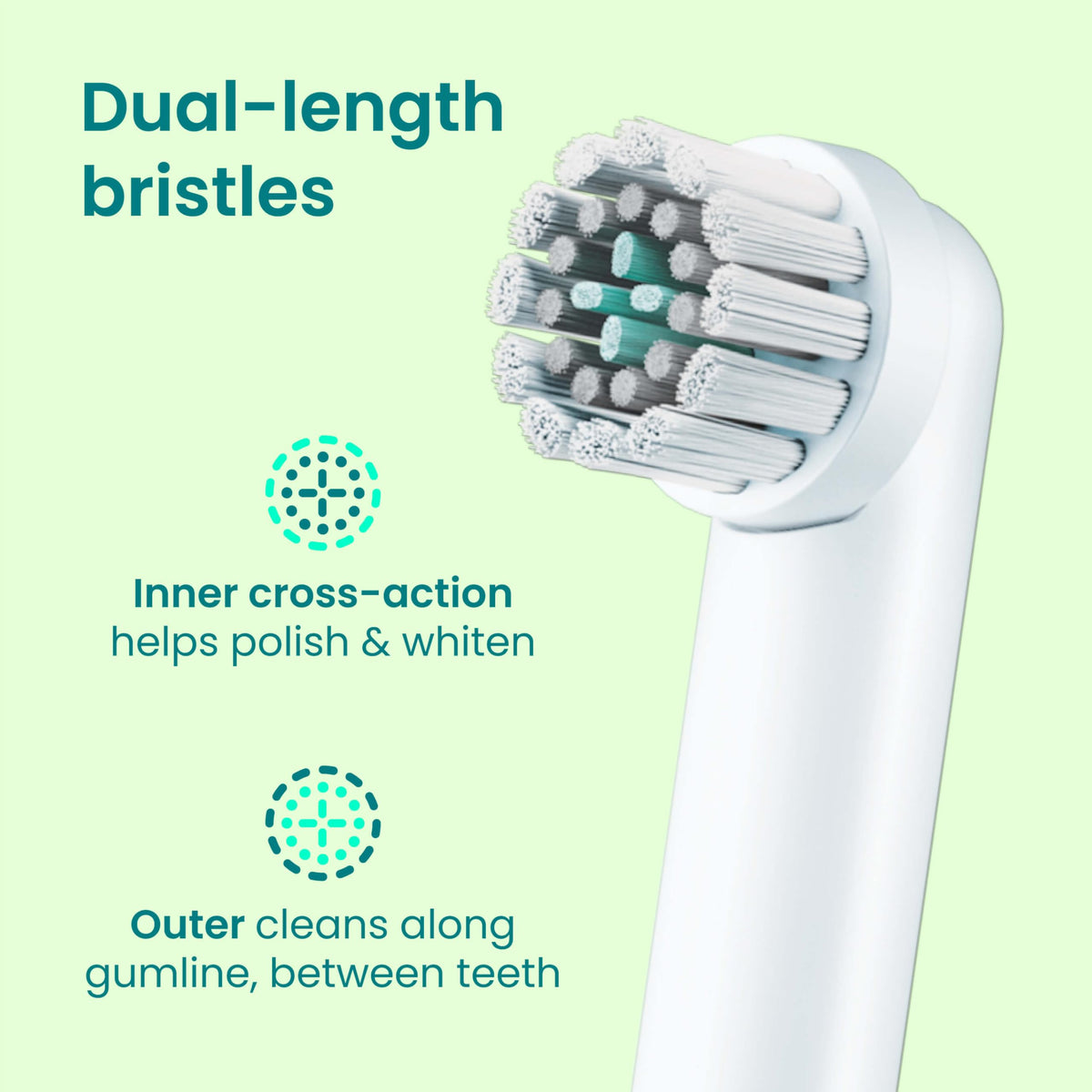 quip Rev Oscillating Electric Toothbrush Replacement Heads, Black, 4 Pack