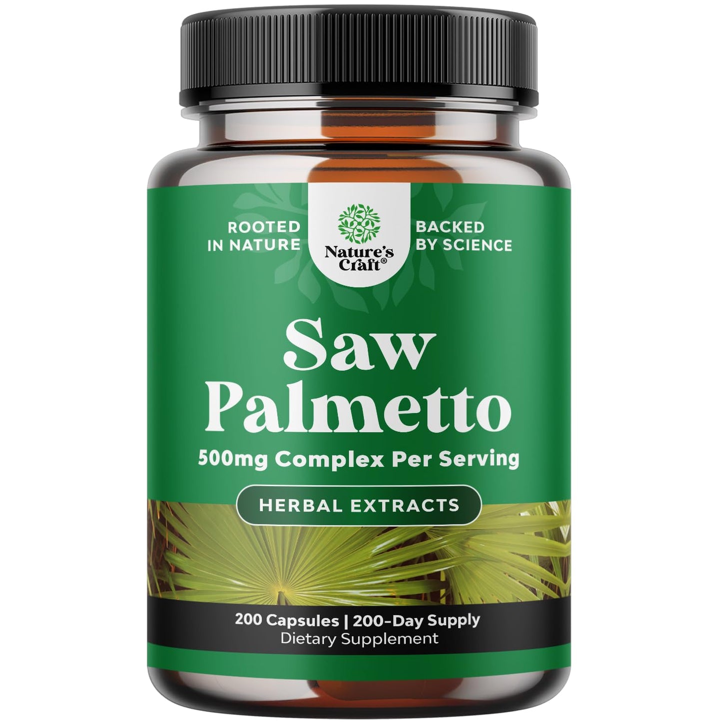 Extra Strength Saw Palmetto Extract - Advanced Herbal Complex for Hair Health and Urinary Support with Plant Sterols & Flavonoids - Potent Herbal Supplement with 500mg per Serving - 100 Count