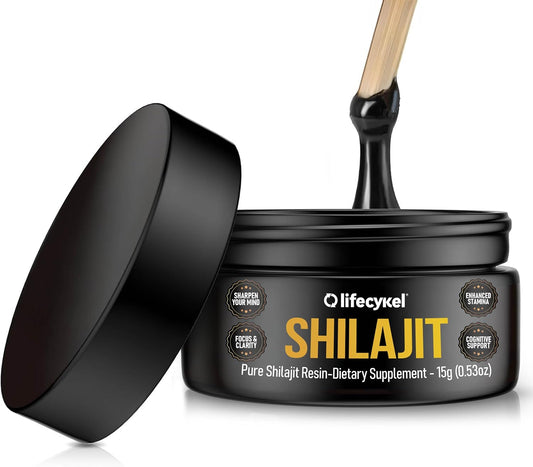 Lifecykel Pure Shilajit Resin – 15g | Wild-Harvested, Mineral-Rich Shilajit Supplement for Strength | Third-Party Tested, Premium Quality | Natural Flavouring