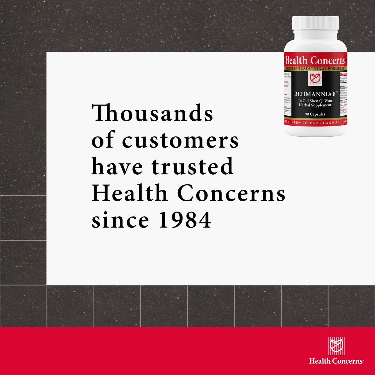 Health Concerns Rehmannia 8 - Back Discomfort & Urinary Tract Health for Women & Men