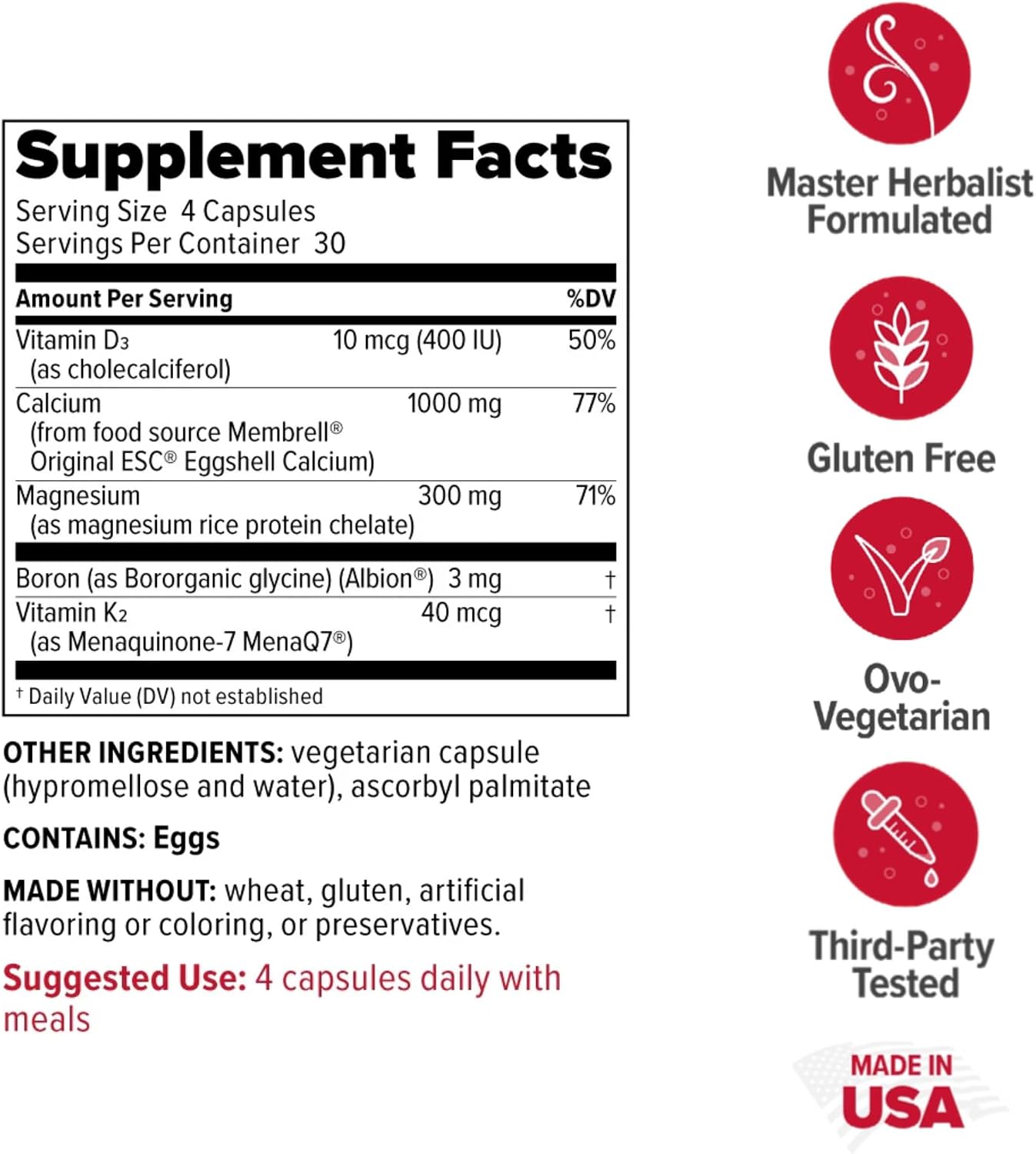 Redd Remedies Bone Health Advanced, 120 Capsules, and MenoWise, 60 Capsules