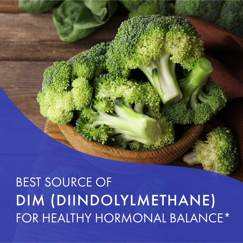 Dim D by Pure Essence - Natural Supplement for Estrogen Balance, Hormonal Acne, and Menopause Support with Vitamin D3, Calcium, Green Tea & Lycopene - 30 Capsules