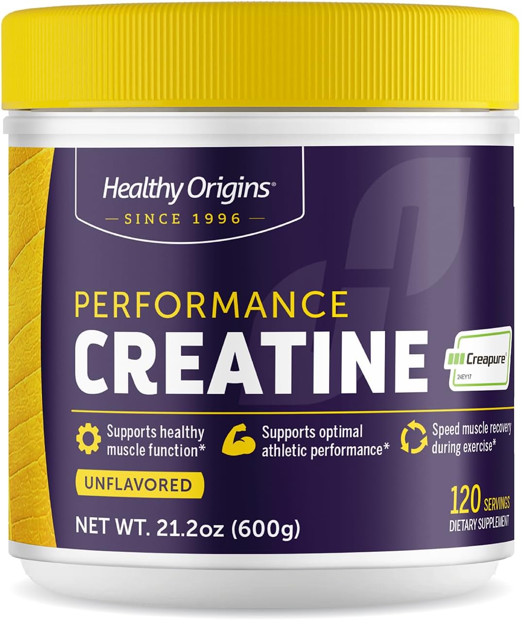 Healthy Origins Creatine Monohydrate Creapure Powder, 600g
