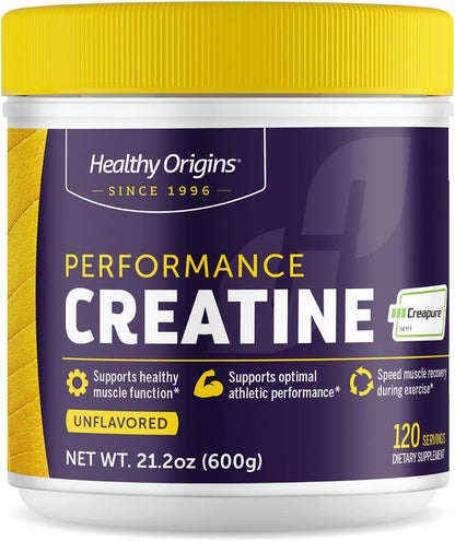 Healthy Origins Creatine Monohydrate Creapure Powder, 600g
