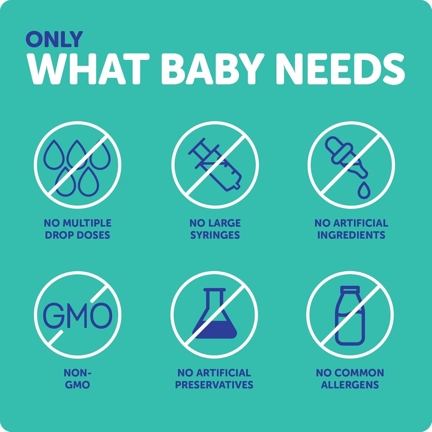 Ddrops Baby Probiotic with Vitamin D, 60 Drops - Colic Symptom Relief for Newborns and Infants - Easy-to-Use, Just One Drop Daily, No Sugar, Non-GMO, Allergy-friendy