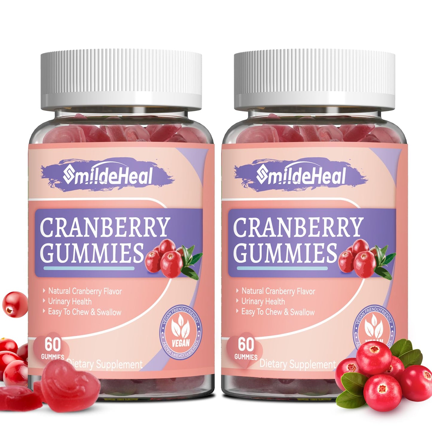 Cranberry Gummies 1000mg, Cranberry Supplements for Women 60 Count | Cranberry Gummies 1000mg, Cranberry Supplements for Women, with D-Mannose 250mg, Urinary Tract Health 60 Count