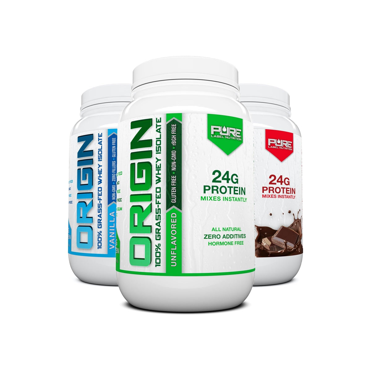 Pure Label Nutrition 100% Grass Fed Whey Protein Isolate Unflavored-Keto-Low Carb