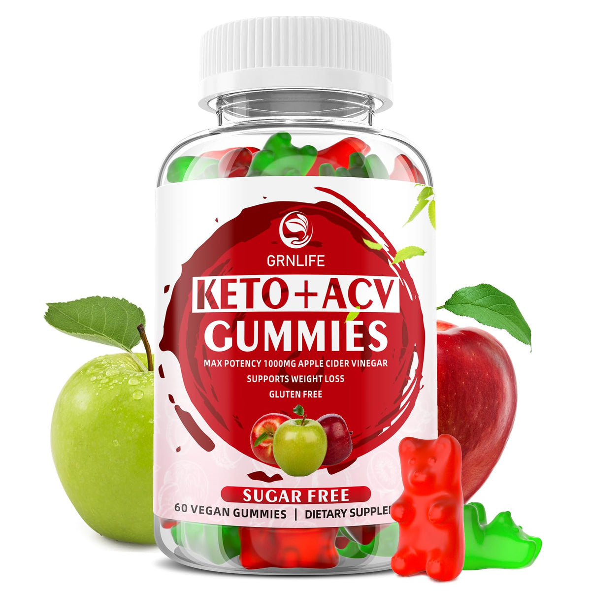 Keto ACV Gummies Advanced Weight Loss, 1000MG Apple Cider Vinegar Gummies Supple