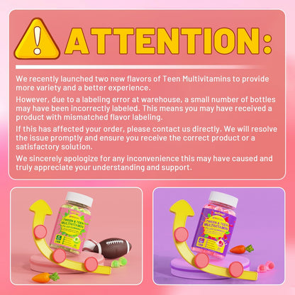 Nextdia Multivitamin Gummies with Iron for Teen Boys Girls 12-17, Kids/Children & Teenagers Ages 10–19 Vitamins w/Omega 3, Magnesium + Zinc, Multi-Minerals for Adolescent Brain, Bone, Energy, Immune