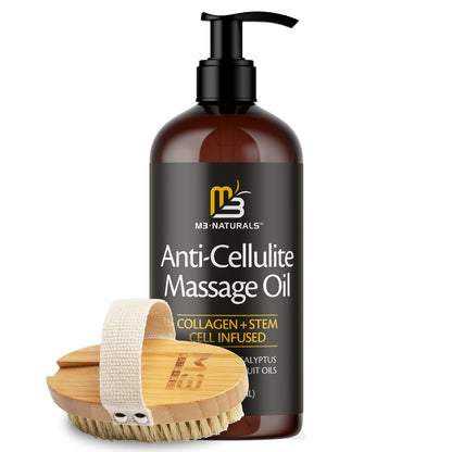 Anti Cellulite Massage Oil for Massage Therapy with Collagen (8 Fl Oz)