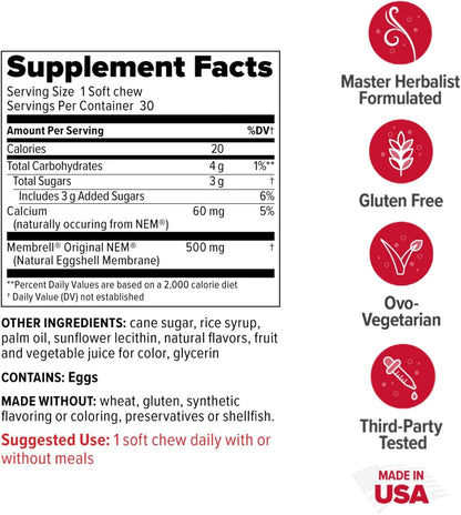 Redd Remedies, Joint Health Original, Helps Strengthen Connective Tissue and Cartilage, Black Cherry Flavor, 30 Soft Chews