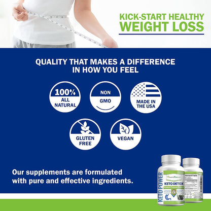 Power By Naturals Keto Support – Herbal & Botanical Blend for Digestive Balance & Energy – Vegan, Non-GMO, Gluten-Free – 60 Capsules (1-Month Supply)