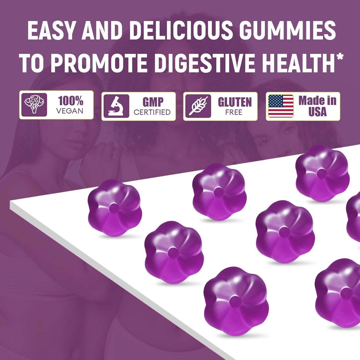 Fiber Gummies (Grape Flavor+ Apple Flavor)