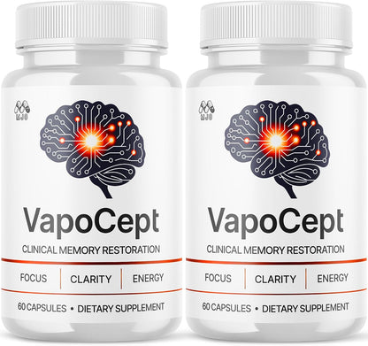 Vapocept Capsules, Brain Health Support Supplement Pill 2-Pack 120 Capsules