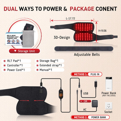 Red Light Therapy for Knee, 660nm Red Light and 850nm Near Infrared Light Therapy Device
