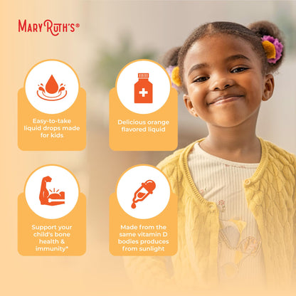 MARYRUTH'S Vitamin D3 Liquid Drops | Megadose 4000 IU | USDA Organic Liquid Vitamin D Spray for Adults & Kids | Immune Support & Bone Health | Vegan | Gluten Free | Non-GMO | 30 Servings