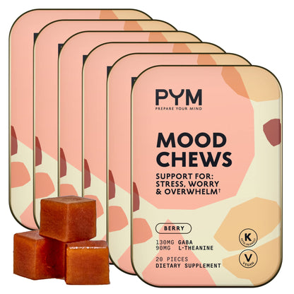 PYM Berry Mood Chews (20 Count) | Stress & Mood Support Supplement