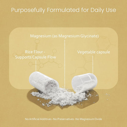 NaturaLife Labs Magnesium Glycinate - 450 mg per Serving – 120 Vegan Capsules - Non-GMO, Gluten-Free, Vegan