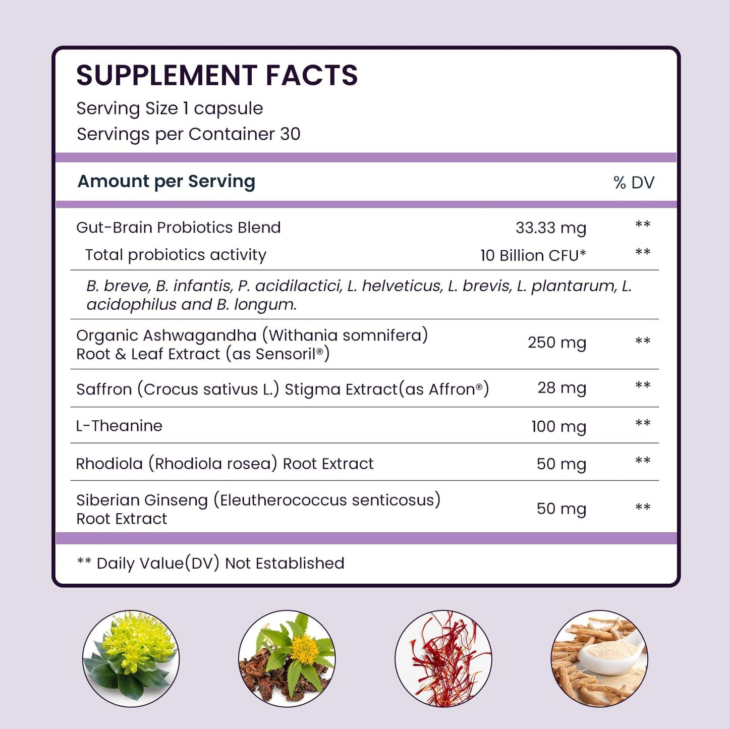 UpNourish Organic Ashwagandha Saffron Supplements with Probiotics - Stress Relief, Mood Enhancer, Calm Happy Pills Support Fatigue Focus Clarity with L-Theanine, Rhodiola, 30 Vegan Capsules