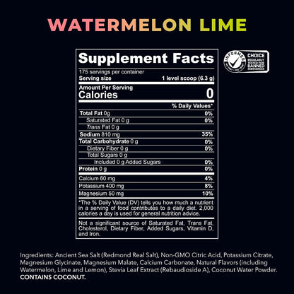 Re-Lyte Hydration Electrolyte Powder Bulk Pouch 175 Servings/Watermelon Lime
