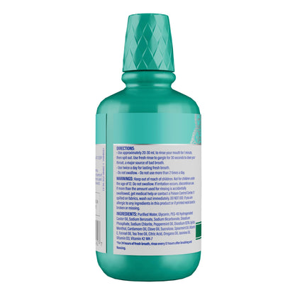 GuruNanda Fresh Breath Mouthwash – 12-Hour Fresh Breath & Helps Fight Bad Breath – ADA Accepted, Alcohol & Fluoride-Free Oral Rinse, Wild Mint - 16 oz, Pack of 2