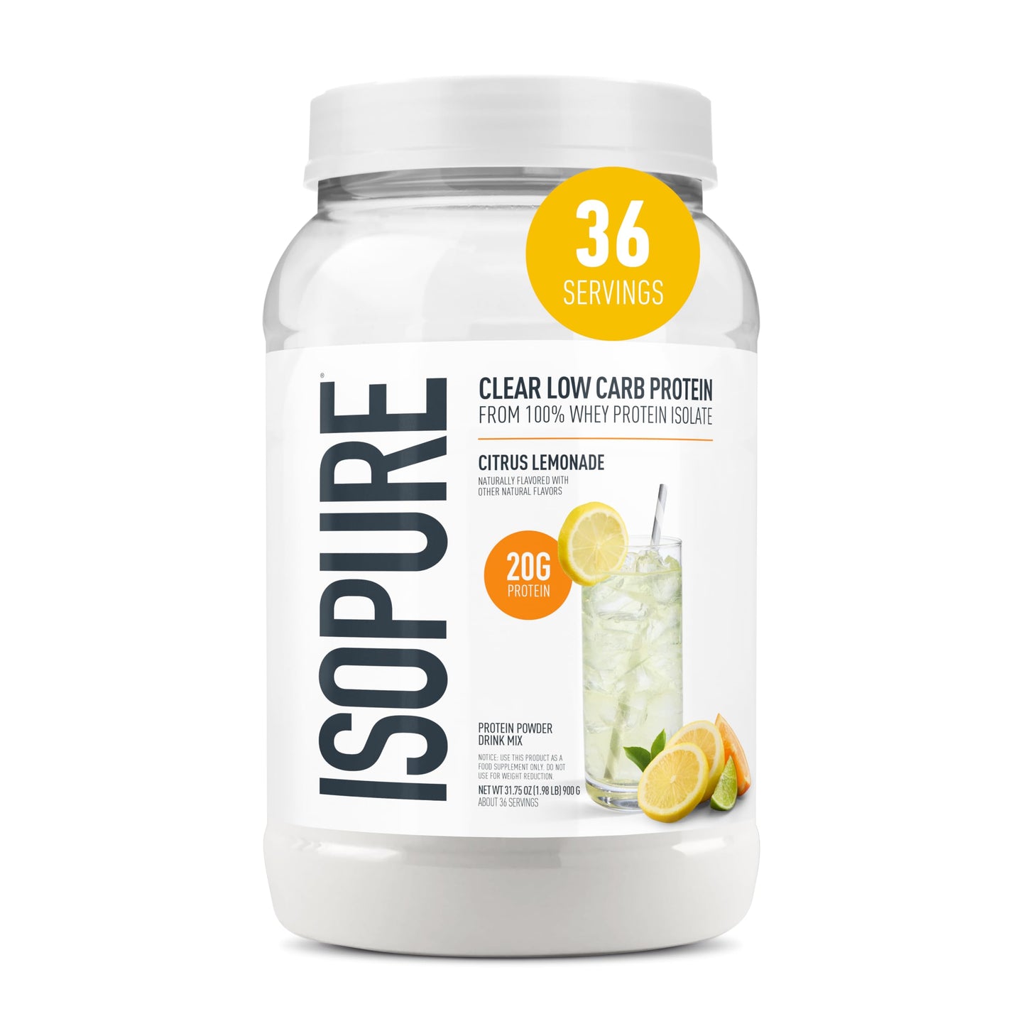 Isopure Clear Protein Stick Pack, Mixed Berry, 20 Count (Pack of 1)
