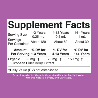 MARYRUTH'S Elderberry Liquid Drops for Adults & Kids | Immune Support | Antioxidant | 150mg Elderberry Extract | USDA Organic | CLP Purity Award | Sugar Free | Vegan | Non-GMO | Gluten Free | 1 oz