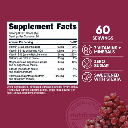Nutricost Electrolyte Complex Powder (120 Servings, Fruit Punch) | Hydration Supplement Drink Mix with Vitamins and Minerals