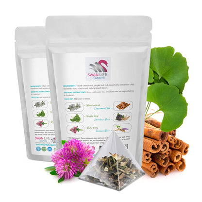 herbal tea for menopause - caffeine free - Hormonal Balance + Hot Flashes – 28 Days MENOPAUSE