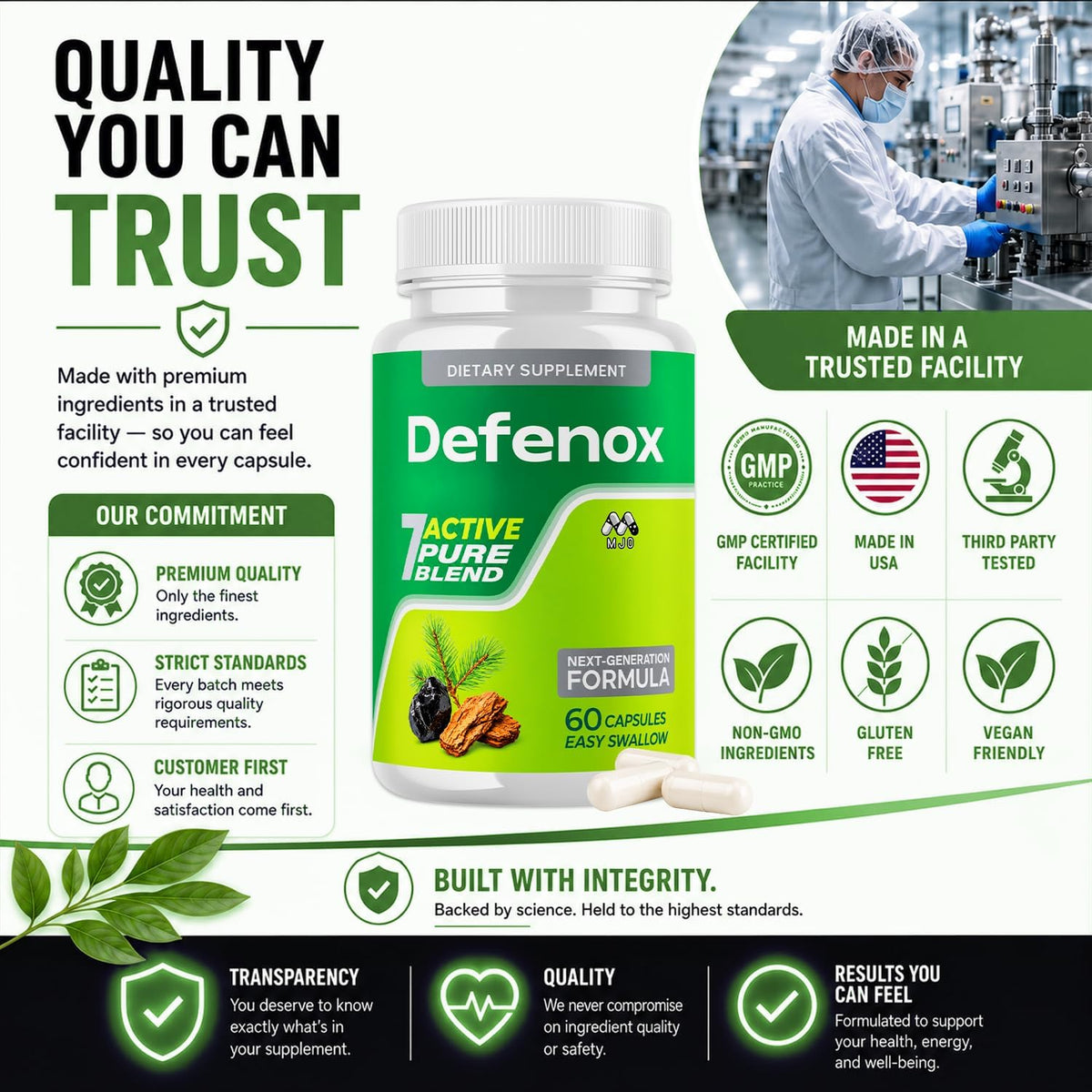 Defenox Capsules, Defenox 7 Active Pure Blend Formula 2-Pack, 120 Capsules