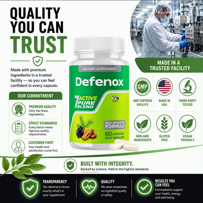 Defenox Capsules, Defenox 7 Active Pure Blend Formula 2-Pack, 120 Capsules