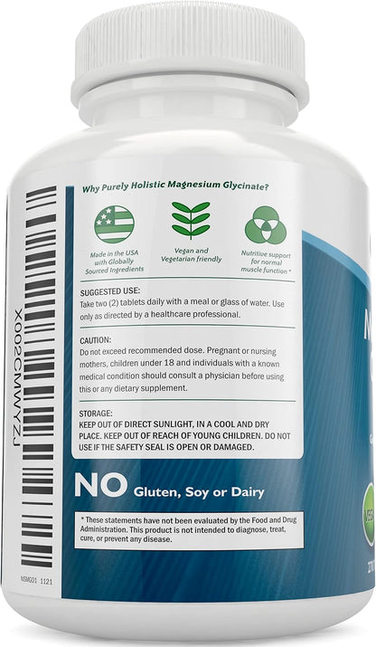 Magnesium Glycinate 400mg + Calcium Citrate 1000mg with Parsley, Dandelion & Watercress - Vegan Bundle - 270 Tablets & 365 Capsules