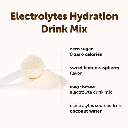 Micro Ingredients Electrolytes Powder, 2lbs (139 Servings) | Sugar Free | Lemon Raspberry Flavor | High Potassium (1,000mg) + Coconut Water & Real Lemon Juice | Keto Friendly, Non-GMO