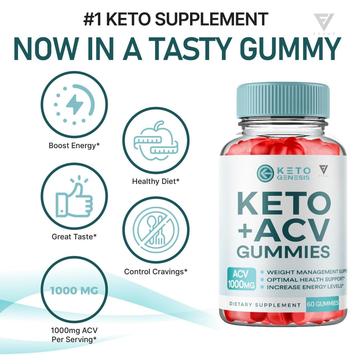 (2 Pack) Keto Genesis Keto ACV Gummies Advanced Weight Loss, Ketogenesis Keto