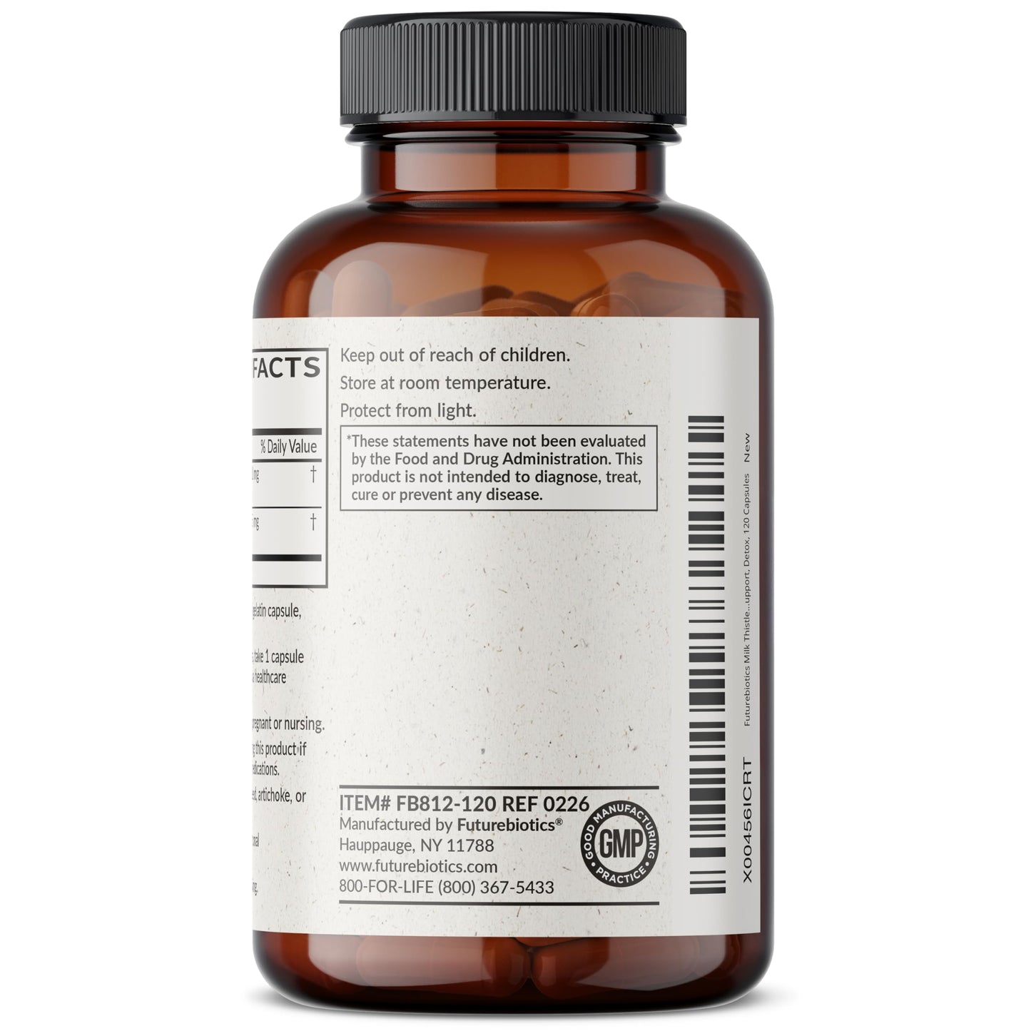Futurebiotics Milk Thistle Silymarin Marianum & Dandelion Extract Liver Health Support, Antioxidant Support, Detox, 300 Capsules