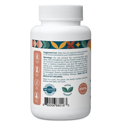 Pattern Wellness Maca Root Extract 20:1-500mg Per Serving – for Men & Women – Tri-Color Black/Red/Yellow Blend – 60 Vegan, Non-GMO Capsules