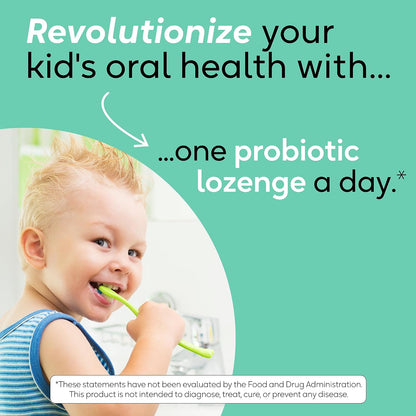 BioGaia Prodentis Kids | Dental Probiotics for Teeth and Gums | Promotes Good Oral Health & Gut Health Too | Oral Probiotics | 30 Apple-Flavored Lozenges | 1-Pack