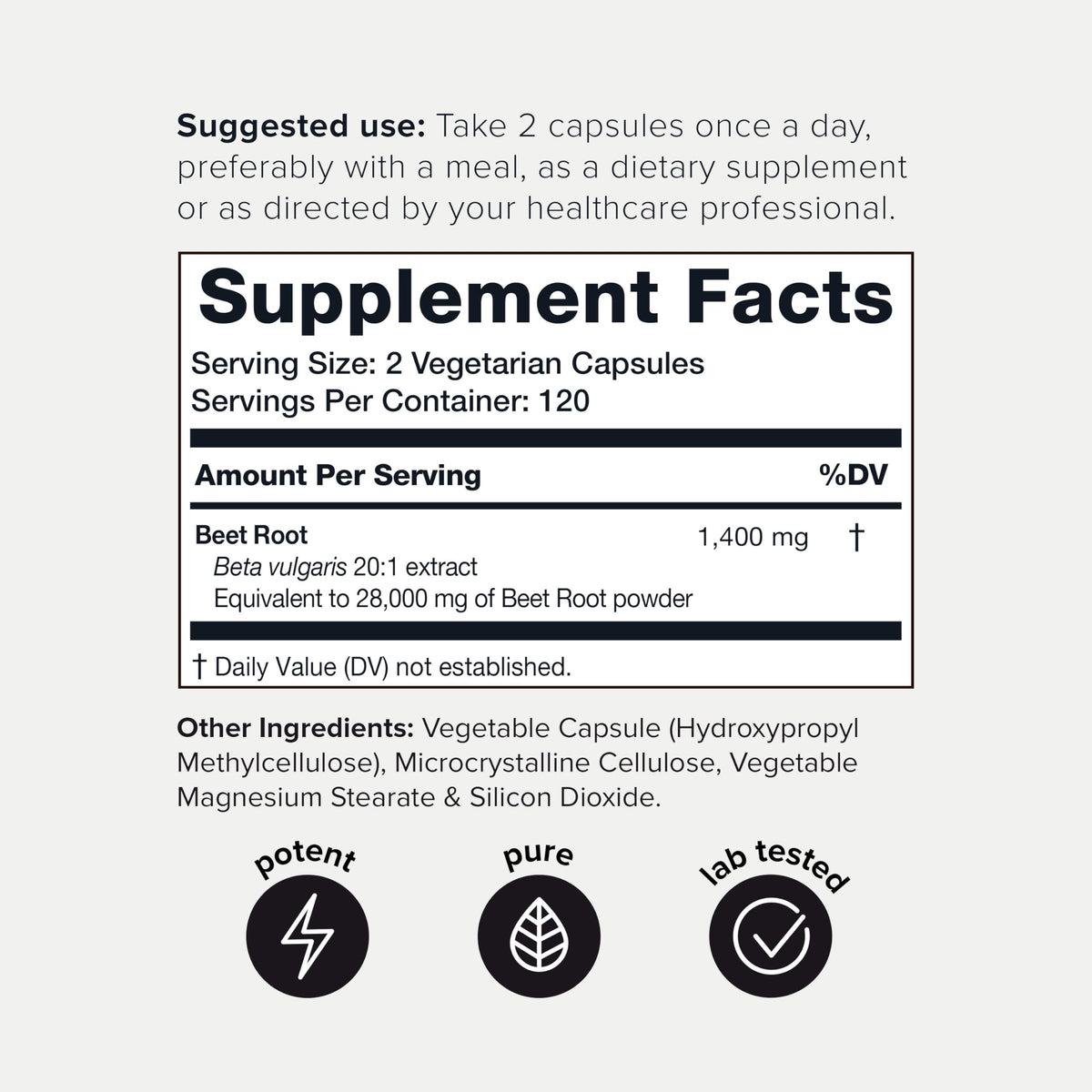 28,000mg 20x Concentrated Extract Beet Root Capsules - Natural Nitric Oxide Booster