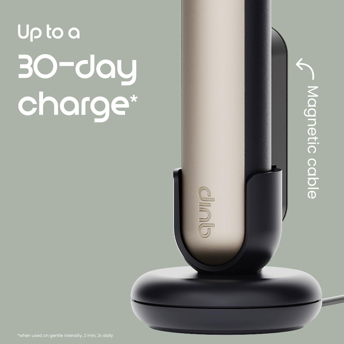 Quip Rev Smart Oscillating Toothbrush, App Connectivity, Black Crescent